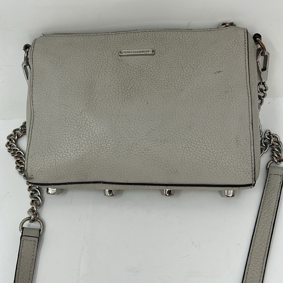 Rebecca Minkoff Fivezip Five Zip Gray Pebbled Leather Crossbody - Picture 4 of 13
